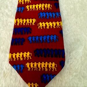 Keith Haring Silk Tie Dancing Persons Design Estate Sale